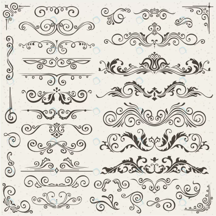 flourish borders crce8991732 size5.08mb - title:مجموعه گل و بوته تزئینی با فرمت وکتور - اورچین فایل - format:EPS - وکتور - sku:crce8991732 - keywords: p_id:84981