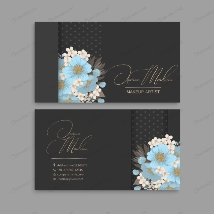 flower business cards light blue crc6b467561 size7.81mb - title:قالب کارت ویزیت با پس زمینه گل - اورچین فایل - format:EPS - وکتور - sku:crc6b467561 - keywords: p_id:93793