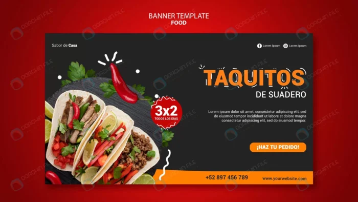 food banner template design crc2d599744 size40.12mb - title:قالب لایه باز بنر رستوران - اورچین فایل - format:PSD - فتوشاپ - sku:crc2d599744 - keywords: p_id:40510