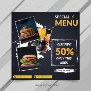 food drink sale banner template instagram post crce5be5408 size2.61mb - title:Home - اورچین فایل - format: - sku: - keywords: p_id:18