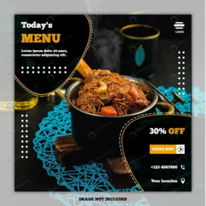 food menu banner social media template post crce8355f35 size2.36mb - title:Home - اورچین فایل - format: - sku: - keywords: p_id:18