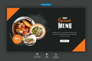 food menu restaurant horizontal web banner templa crc769223fb size3.88mb - title:Home - اورچین فایل - format: - sku: - keywords: p_id:18