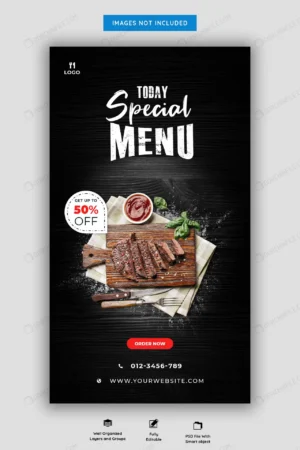 food menu restaurant instagram story template crc4f75f2ab size21.31mb - title:Home - اورچین فایل - format: - sku: - keywords: p_id:18