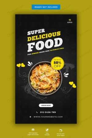 food menu restaurant instagram story template crc7860597a size5.51mb - title:Home - اورچین فایل - format: - sku: - keywords: p_id:18