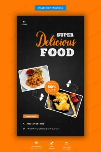 food menu restaurant instagram story template crcb925ca09 size4.70mb - title:Home - اورچین فایل - format: - sku: - keywords: p_id:18