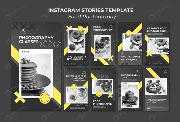 food photography instagram stories template crc16ba550a size105.86mb 1 - title:مجموعه قالب آماده لایه باز استوری اینستاگرام با موضوع عکاسی از غذا - اورچین فایل - format:PSD - فتوشاپ - sku:crc16ba550a - keywords: p_id:45741