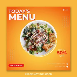 food social media post banner template - title:Home - اورچین فایل - format: - sku: - keywords: p_id:18