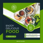 food social media post template about new menu - title:Home Main - اورچین فایل - format: - sku: - keywords: p_id:18