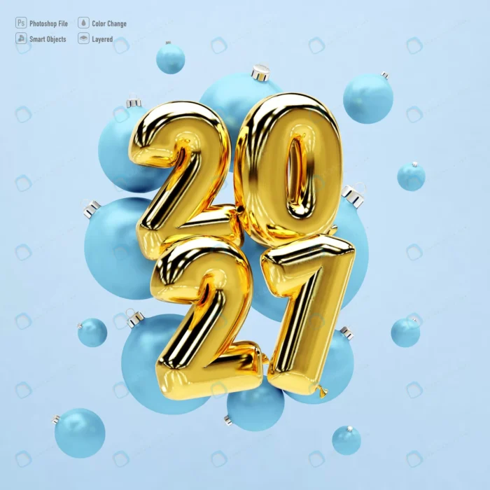 frame mockup happy new year 2021 with balloons gi crc87911a26 size135.02mb - title:دانلود دیزاین ویژه کریسمس با بادکنک فویلی و تم تزیین شیک - اورچین فایل - format:PSD - فتوشاپ - sku:crc87911a26 - keywords: p_id:31395