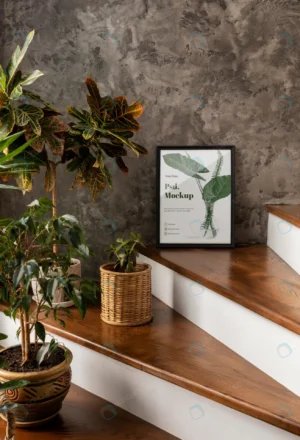 frame mockup surrounded by plants crcd66767fa size99.49mb - title:Home - اورچین فایل - format: - sku: - keywords: p_id:18