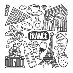 france icons hand drawn doodle coloring crc2dbf4142 size4.35mb - title:Home - اورچین فایل - format: - sku: - keywords: p_id:18