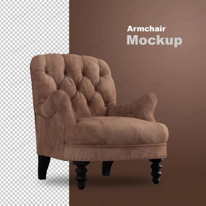 front view armchair 3d rendering crc84cd2296 size9.50mb - title:تصویر رندر مبل بدون پس زمینه - اورچین فایل - format:PSD - فتوشاپ - sku:crc84cd2296 - keywords: p_id:98117