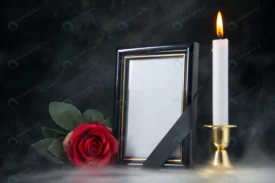 front view burning candle with picture frame blac crc34a81b84 size9.51mb 5600x3737 - title:Home Main - اورچین فایل - format: - sku: - keywords: p_id:18