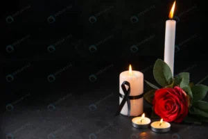 front view burning candle with red flower dark su crc6a8981fb size10.78mb 5600x3737 - title:Home - اورچین فایل - format: - sku: - keywords: p_id:18