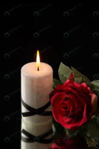 front view lighting candle with red flower black crcb223cdb6 size7.27mb 3737x5600 - title:Home - اورچین فایل - format: - sku: - keywords: p_id:18