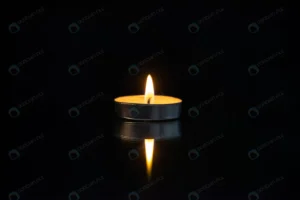 front view little burning candle black crcd02db64c size9.86mb 5600x3737 - title:Home - اورچین فایل - format: - sku: - keywords: p_id:18