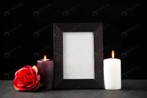 front view picture frame with candles black crcb38b5830 size8.13mb 5600x3737 - title:Home - اورچین فایل - format: - sku: - keywords: p_id:18