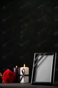 front view picture frame with candles black crce9f1b402 size6.30mb 3737x5600 - title:Home - اورچین فایل - format: - sku: - keywords: p_id:18