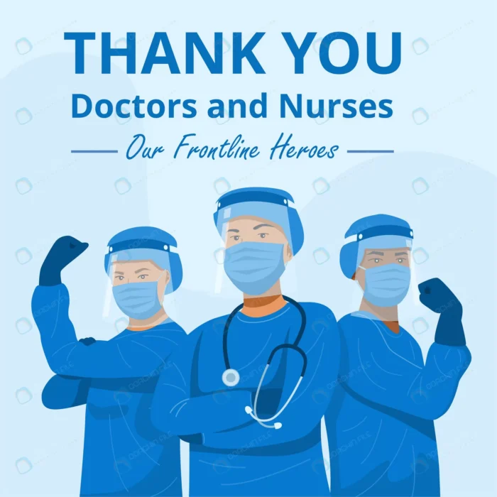 frontline heroes doctors nurses characters wearin crc73437993 size1.22mb 1 - title:وکتور قهرمانان خط مقدم دکتر و پرستار - اورچین فایل - format:EPS - وکتور - sku:crc73437993 - keywords: p_id:46589