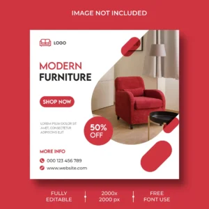 furniture instagram social media post template 2 - title:Home - اورچین فایل - format: - sku: - keywords: p_id:18