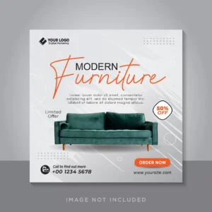 furniture sale banner square flyer social media post template - title:Home - اورچین فایل - format: - sku: - keywords: p_id:18