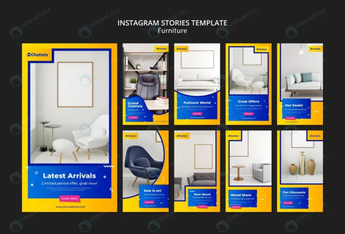 furniture sale instagram stories template crc30df99cb size66.19mb 1 - title:مجموعه قالب آماده لایه باز استوری اینستاگرام برای مبلمان - اورچین فایل - format:PSD - فتوشاپ - sku:crc30df99cb - keywords: p_id:45763