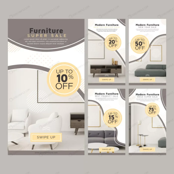 furniture sale instagram stories with photo 4 crce74c3290 size0.88mb - title:قالب استوری اینستاگرام مناسب برای فروش محصول - اورچین فایل - format:EPS - وکتور - sku:crce74c3290 - keywords: p_id:92429