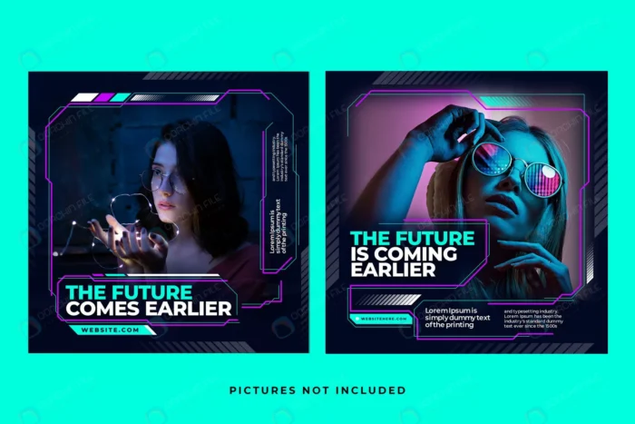 futuristic social media instagram feed template.j crcb8c51051 size9.41mb - title:پست اینستاگرام مربوط به آینده - اورچین فایل - format:PSD - فتوشاپ - sku:crcb8c51051 - keywords: p_id:56391