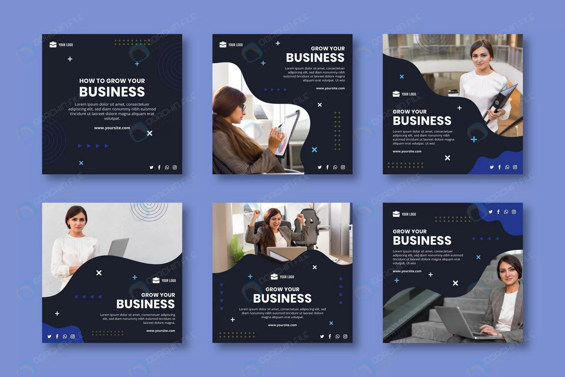 general business instagram post template crc011d5260 size1.75mb - title:قالب پست اینستاگرام دیجیتال مارکتینگ - اورچین فایل - format:EPS - وکتور - sku:crc011d5260 - keywords: p_id:79933