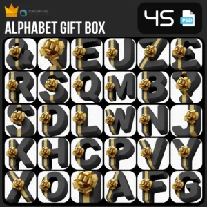 gift box alphabet 1ab - title:Home - اورچین فایل - format: - sku: - keywords: p_id:18