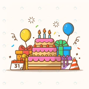 gifts box with birthday cake party illustration rnd268 frp6389024 - title:Home - اورچین فایل - format: - sku: - keywords: p_id:18