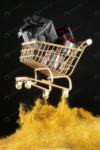 gifts golden shopping cart with golden glitter crc47f96500 size1.19mb 2385x3578 - title:Home - اورچین فایل - format: - sku: - keywords: p_id:18