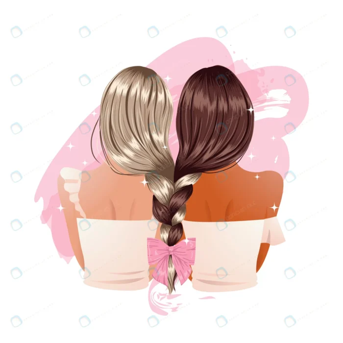 girl friend braid stylish hairstyle decorated wit crccc62a8e9 size5.84mb 1 - title:کاراکتر دختران با موهای بافته شده - اورچین فایل - format:EPS - وکتور - sku:crccc62a8e9 - keywords: p_id:79749