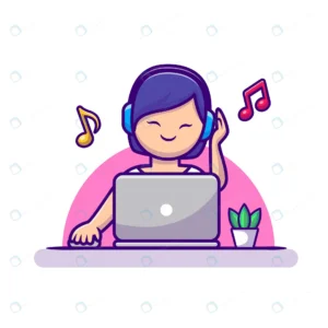 girl listening music with headphone laptop cartoo crcc913a346 size0.60mb - title:Home - اورچین فایل - format: - sku: - keywords: p_id:18