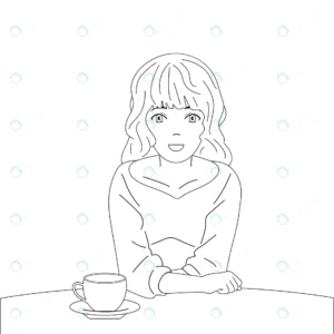 girl with cup coffee tea smile good mood vector i crc645cdeee size1.76mb - title:Home - اورچین فایل - format: - sku: - keywords: p_id:18