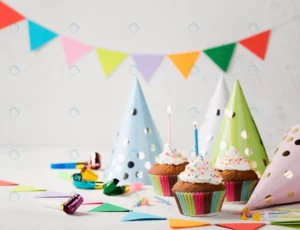 glazed muffins with candles party hats rnd834 frp6711375 - title:Home - اورچین فایل - format: - sku: - keywords: p_id:18