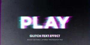 glitch text style effect mockup template - title:Home - اورچین فایل - format: - sku: - keywords: p_id:18