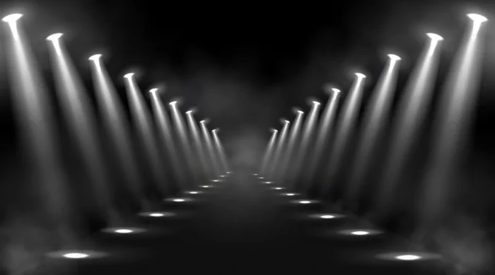 glowing stage lights white beams crc7ffb5d6c size2.51mb - title:وکتور نورهای حجمی در سالن تاریک - اورچین فایل - format:EPS - وکتور - sku:crc7ffb5d6c - keywords: p_id:98595