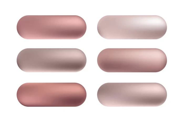 gold rose bronze foil texture buttons set vector crccd018edb size2.70mb - title:دانلود مجموعه گرادینت با رنگ رزگلد - اورچین فایل - format:EPS - وکتور - sku:crccd018edb - keywords: p_id:38867