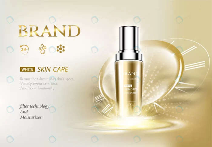 gold serum essence oil bottle bubble liquid effec crc0cff0e3f size39.96mb - title:وکتور تبلیغاتی محصولات آرایشی مراقبت از پوست - اورچین فایل - format:EPS - وکتور - sku:crc0cff0e3f - keywords: p_id:77135