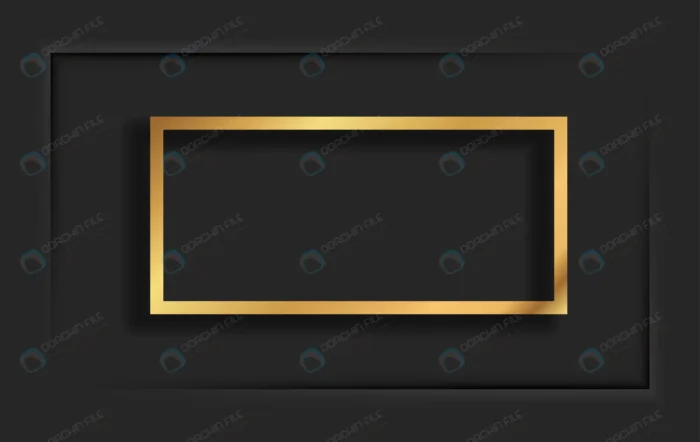 gold square vintage frame with shadow black backg crcbcc86647 size1.66mb - title:وکتور فریم ساده مستطیلی 3بعدی - اورچین فایل - format:EPS - وکتور - sku:crcbcc86647 - keywords: p_id:60613