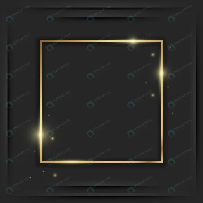 gold square vintage frame with shadow black golde crc2b5807b8 size4.04mb - title:وکتور فریم ساده و براق مربعی - اورچین فایل - format:EPS - وکتور - sku:crc2b5807b8 - keywords: p_id:60617