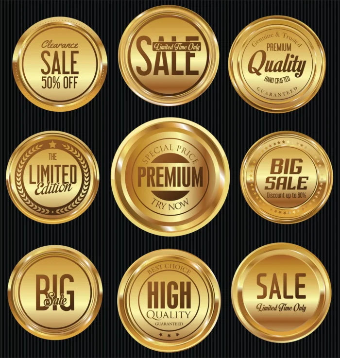 golden badges crc837e - title:طرح های لاکچری تخفیف محصولات - اورچین فایل - format:EPS - وکتور - sku:crc837e1b09 - keywords: p_id:36443
