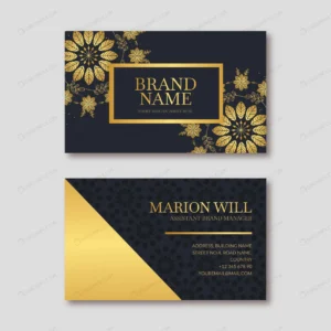 golden flowers business card template crce5e15b02 size157.69mb - title:Home - اورچین فایل - format: - sku: - keywords: p_id:18