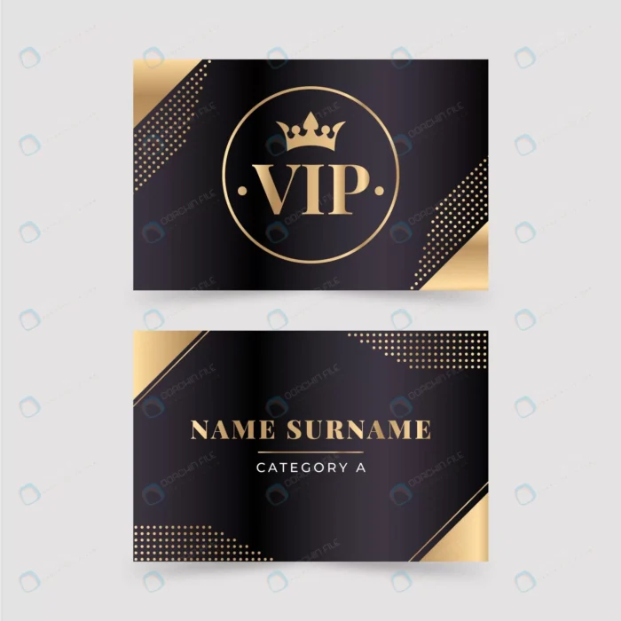 golden gradient vip card template crc4050036f size1.17mb - title:قالب کارت ویزیت VIP مشکی و طلایی - اورچین فایل - format:EPS - وکتور - sku:crc4050036f - keywords: p_id:80297
