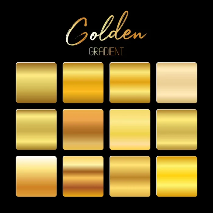 golden gradients set illustration black bakground crc832123ae size0.97mb - title:دانلود گرادینت طلا با فرمت وکتور - اورچین فایل - format:EPS - وکتور - sku:crc832123ae - keywords: p_id:38873
