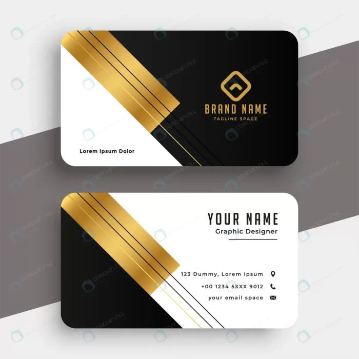 golden luxury premium business card template crc72935f7b size0.70mb - title:قالب آماده کارت ویزیت لوکس - اورچین فایل - format:EPS - وکتور - sku:crc72935f7b - keywords: p_id:80307