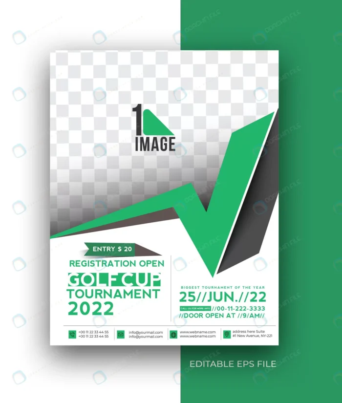 golf club a4 business brochure flyer poster desig crc3f320f81 size1.28mb - title:قالب فلایر با فرمت وکتور - اورچین فایل - format:EPS - وکتور - sku:crc3f320f81 - keywords: p_id:84895
