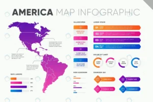 gradient america map infographic crc6755360c size4.47mb - title:Home - اورچین فایل - format: - sku: - keywords: p_id:18