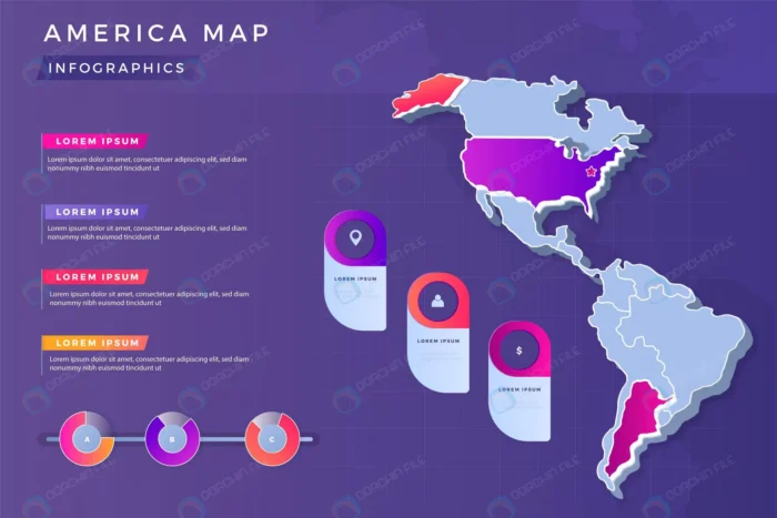 gradient america map infographic crcc95e5576 size4.04mb - title:اینفوگرافیک نقشه آمریکا با اِلمان لوکیشن - اورچین فایل - format:EPS - وکتور - sku:crcc95e5576 - keywords: p_id:40158